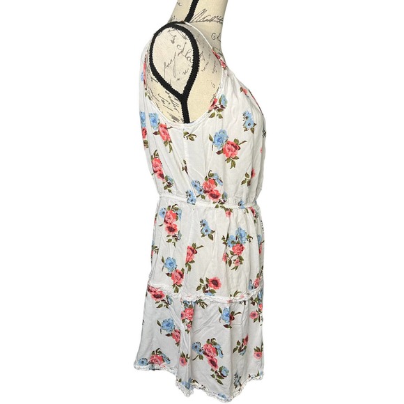 J For Justice Woman’s Floral Spaghetti Strap Halter Mini Dress Size L - Picture 2 of 4